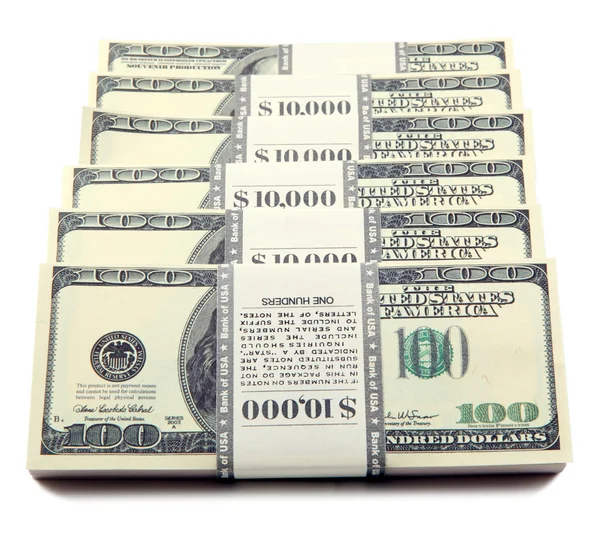 Пачка долларов — стоковое фото
