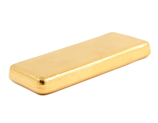 Un lingotto d'oro. Foto reale — Foto Stock