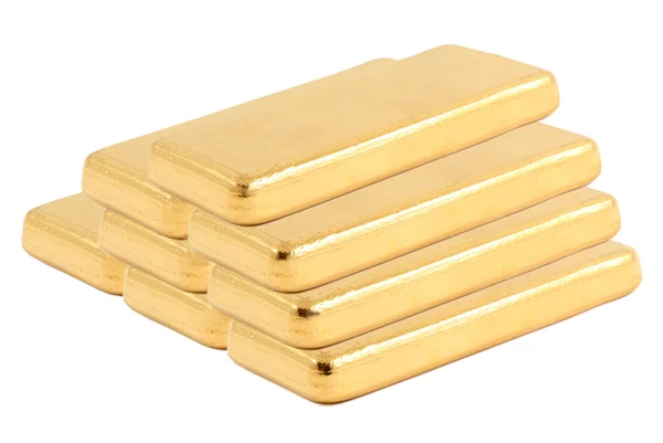 Un lingotto d'oro. Foto reale — Foto Stock
