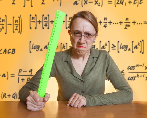 Crazy female teacher — Stock Photo, Image