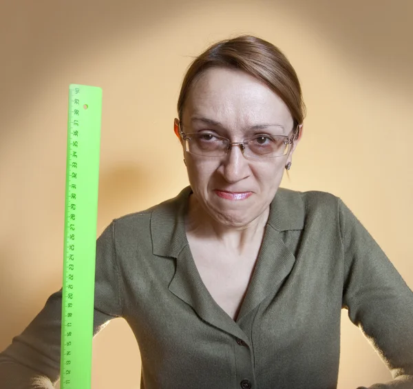 stock image Crazy female teacher