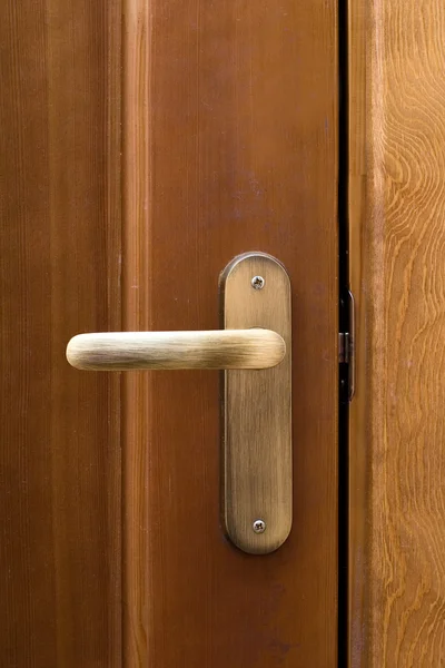 Pintu menangani kenop pintu tembaga — Stok Foto