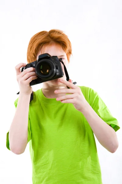 stock image Red teen photographes