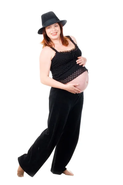 Madre bailarina embarazada — Foto de Stock