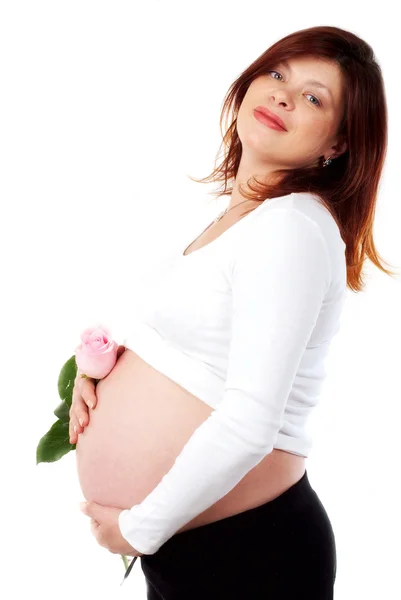 Alegre grávida mãe — Fotografia de Stock