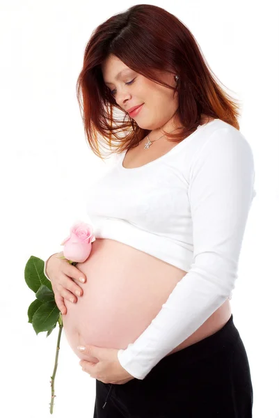 Joyful expectant mother Stock Image