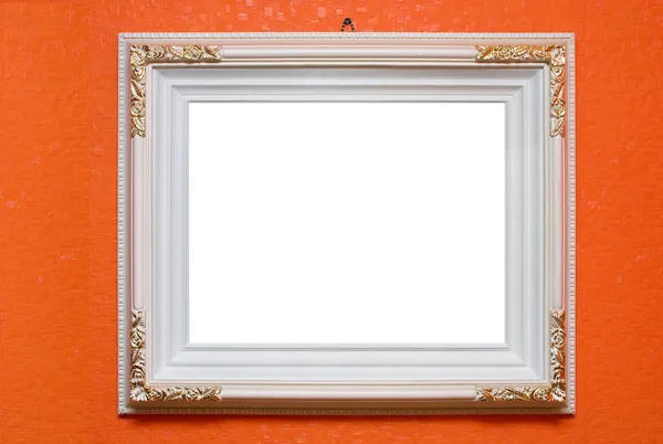stock image White carved frame