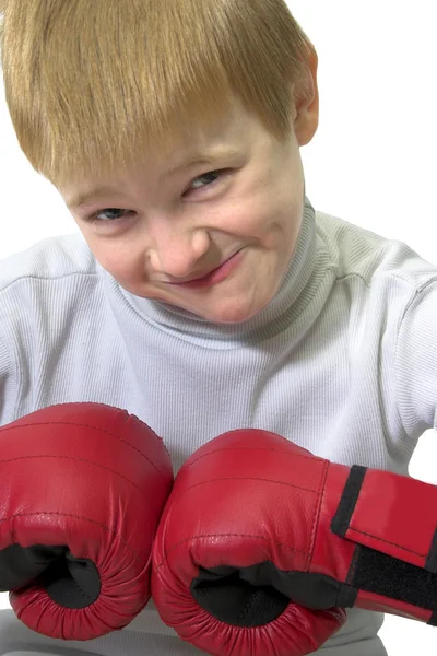 Boy v Boxerské rukavice — Stock fotografie