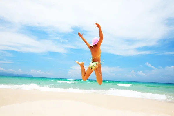 Bikini saltando — Foto de Stock