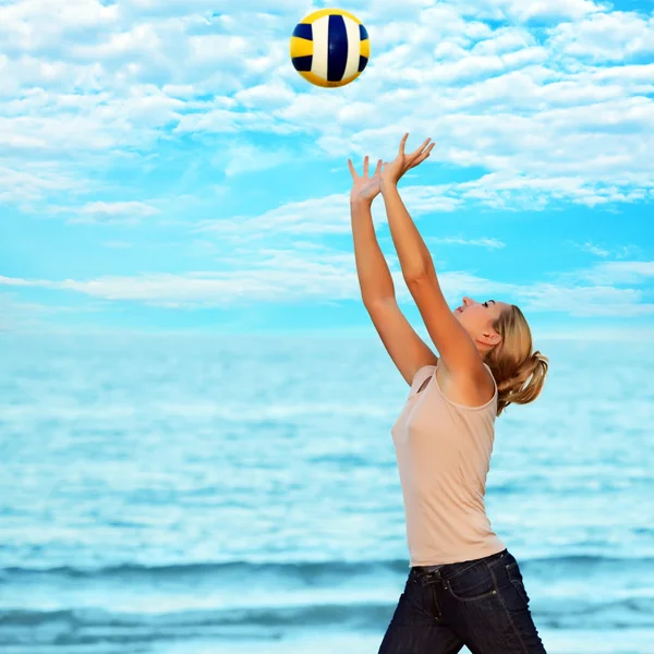 stock image Woman with ball