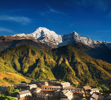 Himalayan village, Nepal clipart