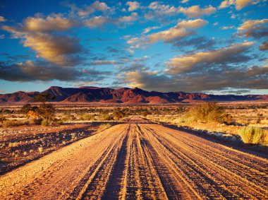 Road in desert clipart