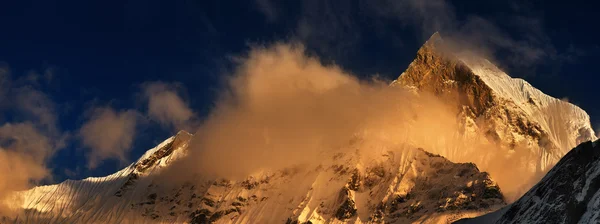 在喜马拉雅山的日落 — 图库照片