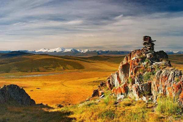 Mountain view, Plateau Ukok — Stock Photo, Image