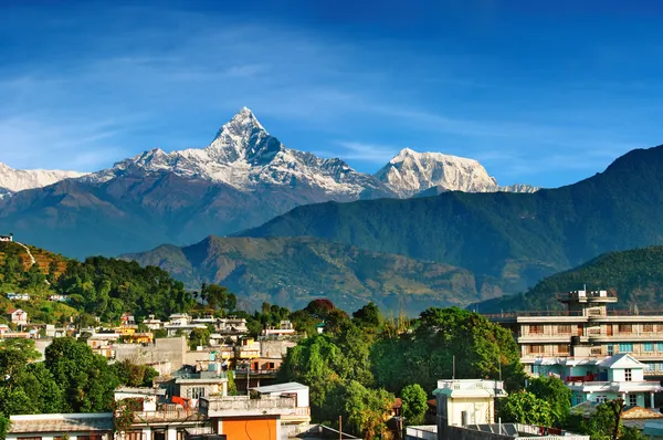 Ville de Pokhara, Népal — Photo