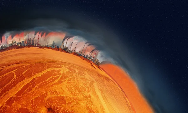 Overheat planet — Stock Photo, Image