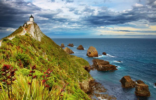 Faro de Nugget Point, Nueva Zelanda — Foto de Stock