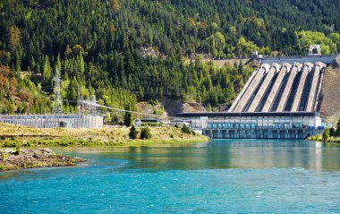 Hydroelectric dam, New Zealand clipart