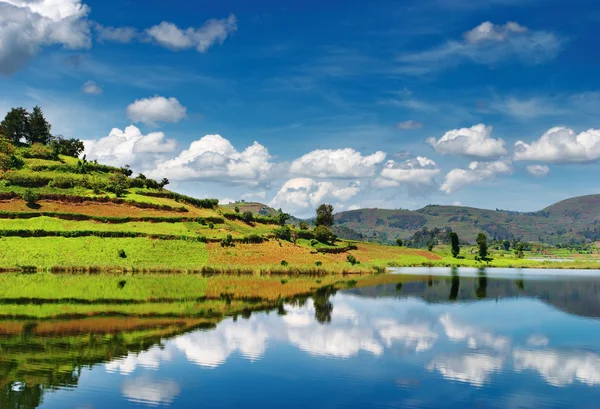 Lago Bunyonyi in Uganda — Foto Stock