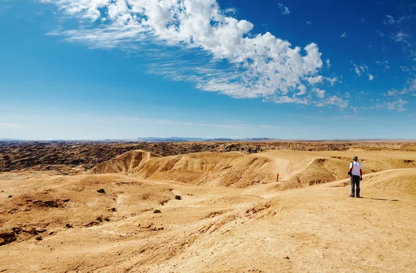 Měsíční krajina v poušti namib — Stock fotografie