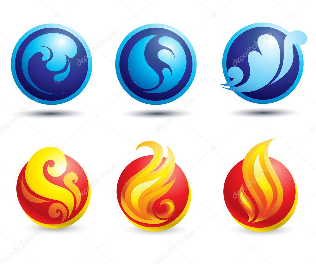 Set of hot natural web icons