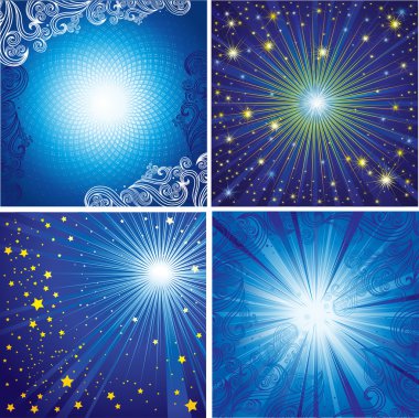 Vector set of shining backgrounds clipart