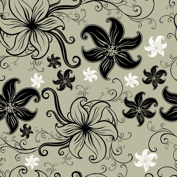 Modèle torsadé floral sans couture vectoriel — Image vectorielle