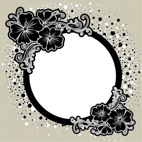ベクターの花のビンテージ フレーム — ストックベクタ