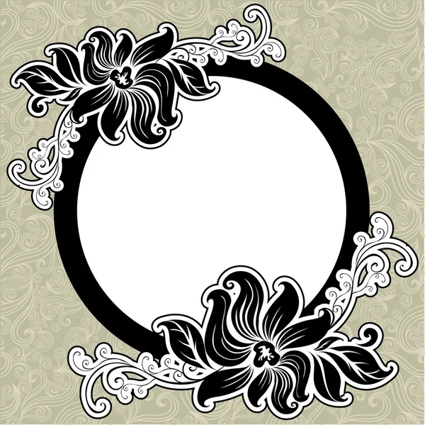 Cadre vintage floral vectoriel — Image vectorielle