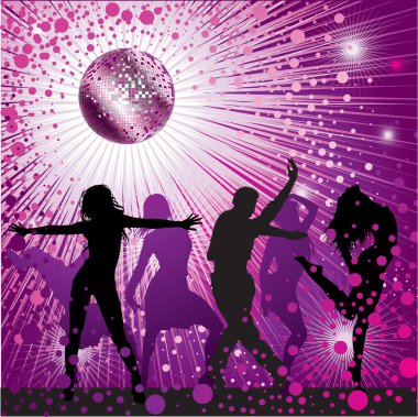 Background with , disco-ball clipart