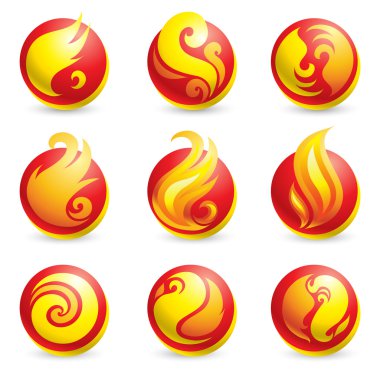 Fire icons clipart