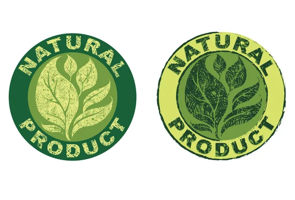 標識「自然な製品" — ストックベクタ
