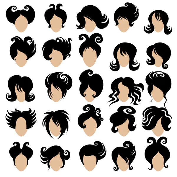 Peinado del cabello — Vector de stock