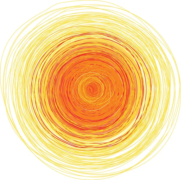 Vektor-Illustration der strahlenden Sonne — Stockvektor