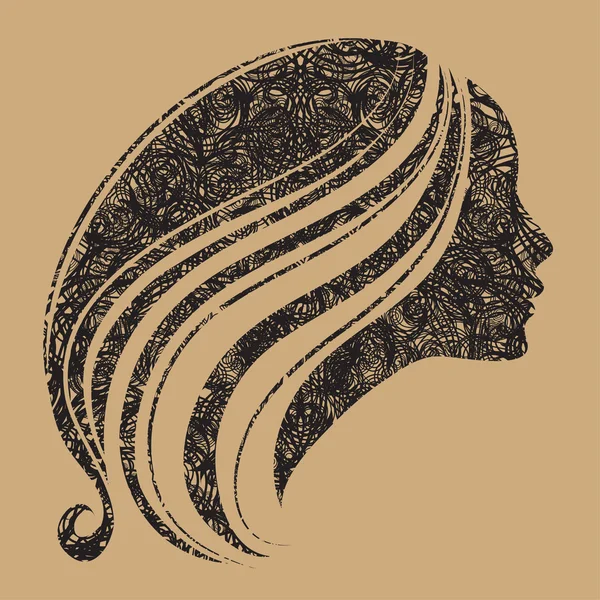 Grunge vectoriel portrait de femme — Image vectorielle