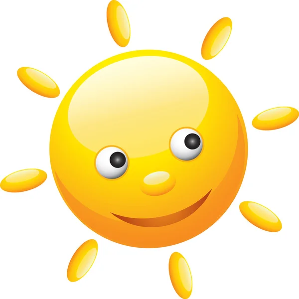 Mignon drôle de soleil — Image vectorielle