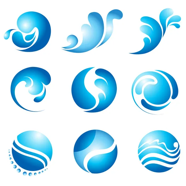 Ikony wody — Wektor stockowy