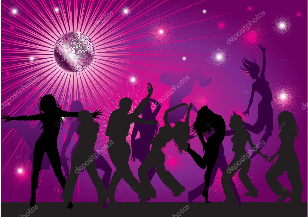 Vector background with dancing Stock Vector Image by ©kynata #1602087