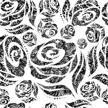 Seamless rose pattern clipart