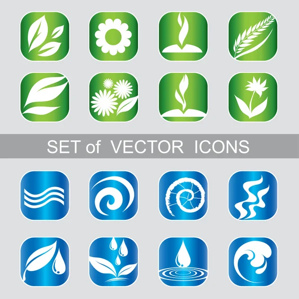 stock vector Set of nature icons