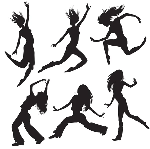 Bailarines modernos — Archivo Imágenes Vectoriales