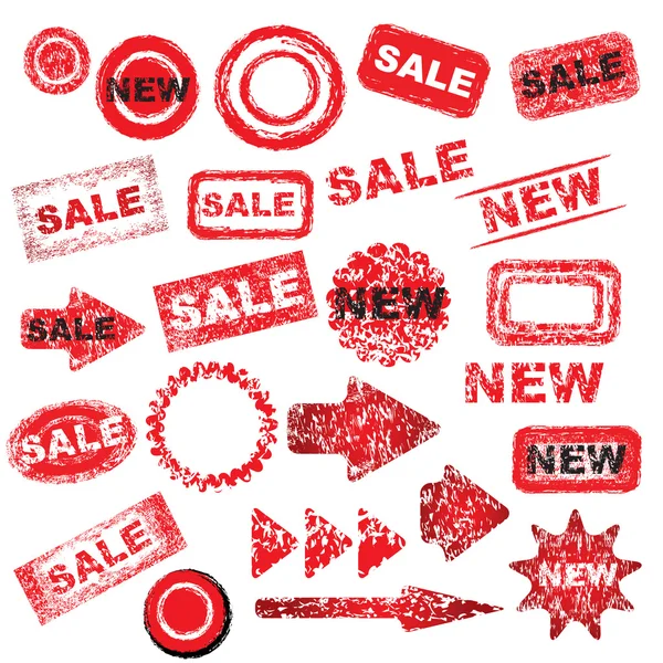 Red grunge signs — Stock Vector