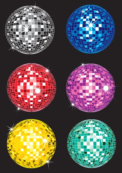 Stock vector Set of discoballs