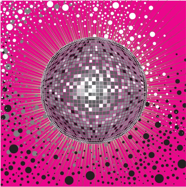 Векторний дизайн з диско-кулькою — стоковий вектор