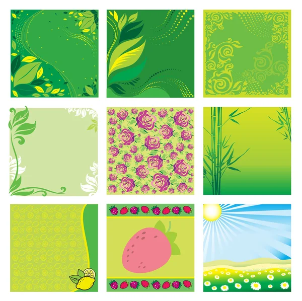 Natural green backgrounds — Stock Vector