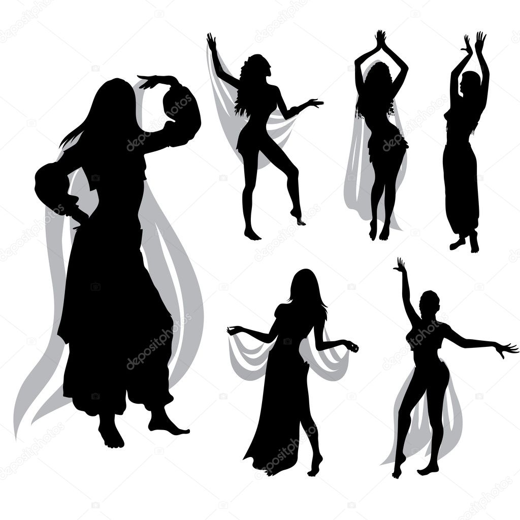 Belly dancers silhouettes