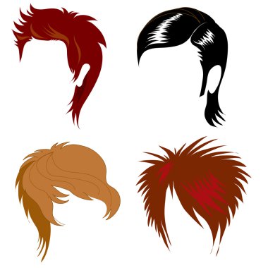 Hair styling for men clipart