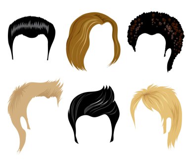 Hair styling for men clipart