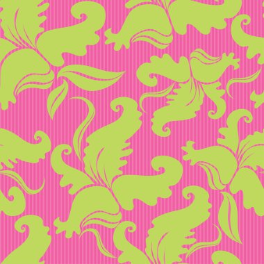Seamless floral pattern with orchid clipart