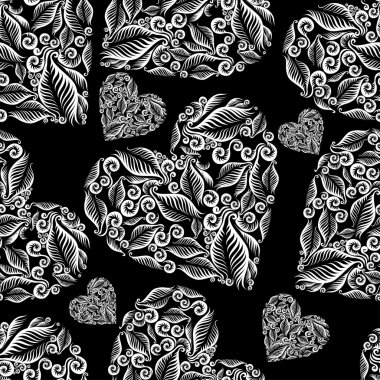 Seamless heart pattern clipart